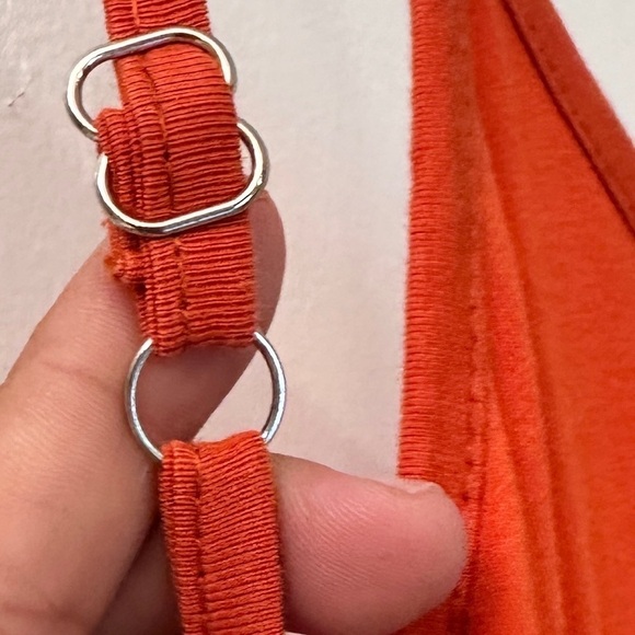 ZJCT ORANGE OMBRÉ MINI DRESS WITH POCKETS COTTON BLEND. SIZE M - Picture 5 of 12